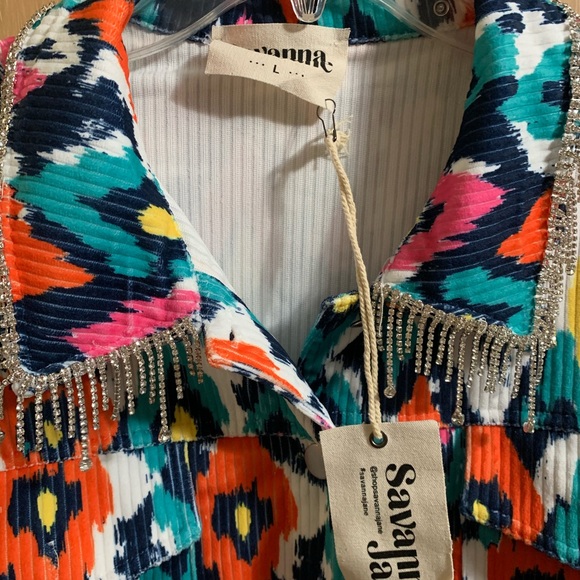 Rhinestone corduroy jacket - Picture 3 of 7